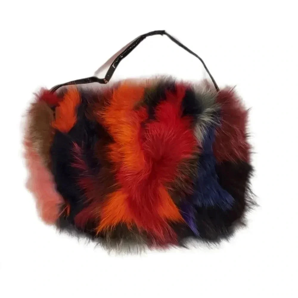 Desmo Italian Colofrul Fur Purse